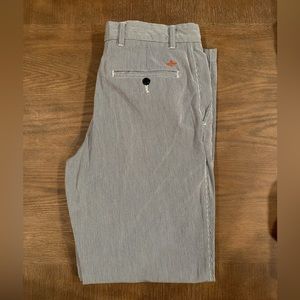 Docker pants. White and navy stripe. Like new!